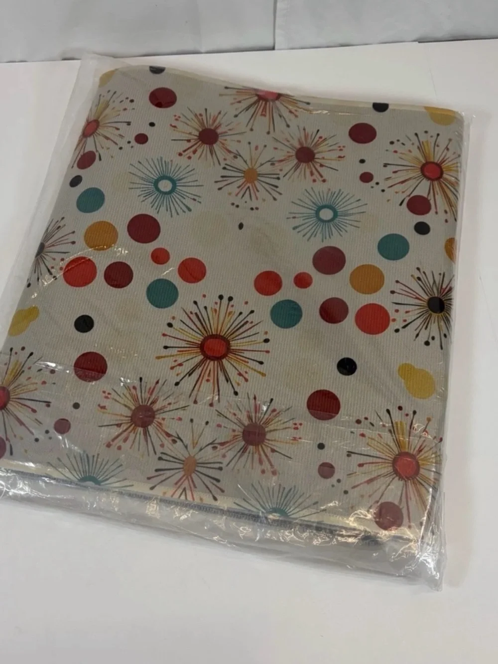 Atomic Starburst Kitchen Rug Set 2pc Mid Century Modern NEW